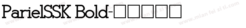 ParielSSK Bold字体转换